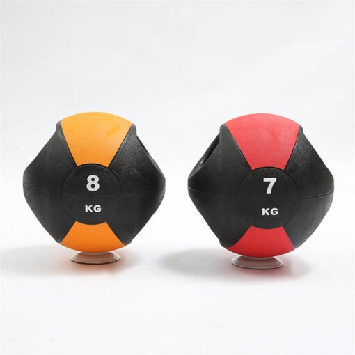 Zwart en roze Rubber Single Grip Medicine Ball (5)