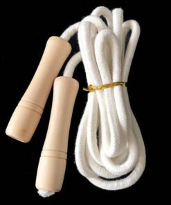 Cotton Braided Wooden Handle Jump Rope for Kids (1)