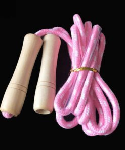 Cotton Braided Wooden Handle Jump Rope for Kids (4)