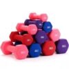 Dipping dumbbells –colorful neoprene dumbbell sets for ladies (1)