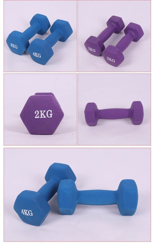 Dipping dumbbells –colorful neoprene dumbbell sets for ladies (3)