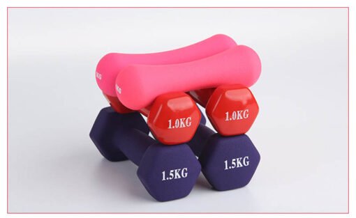 Dipping dumbbells –colorful neoprene dumbbell sets for ladies (4)