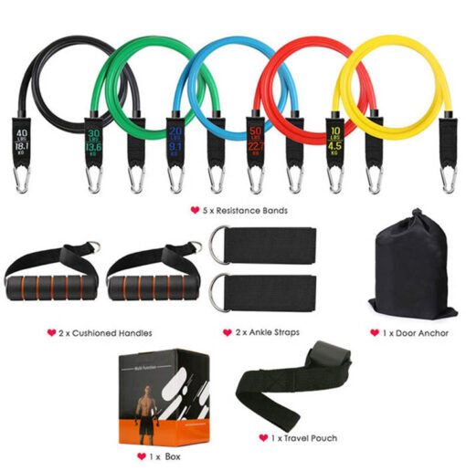 Family Fitness 11 Piece Resistance Band Set (2)