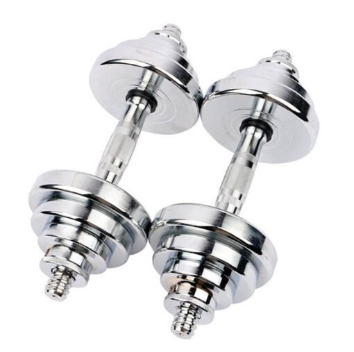 Fitness Steel Plated Dumbbell Free Barbell (1) 1