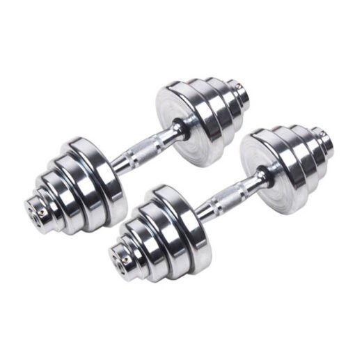 Fitness Steel Plated Dumbbell Free Barbell (2)