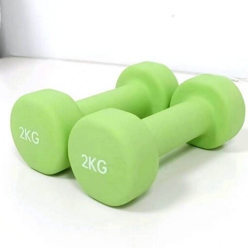 Frosted Plastic Dipped Hex Dumbbell With Flat Head (2)