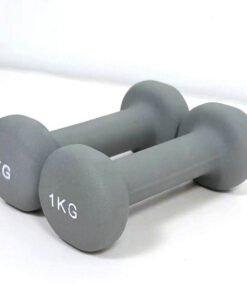 Frosted Plastic Dipped Hex Dumbbell With Flat Head (5)