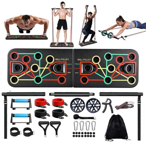 High quality Push up Board with Resistance Band (2)