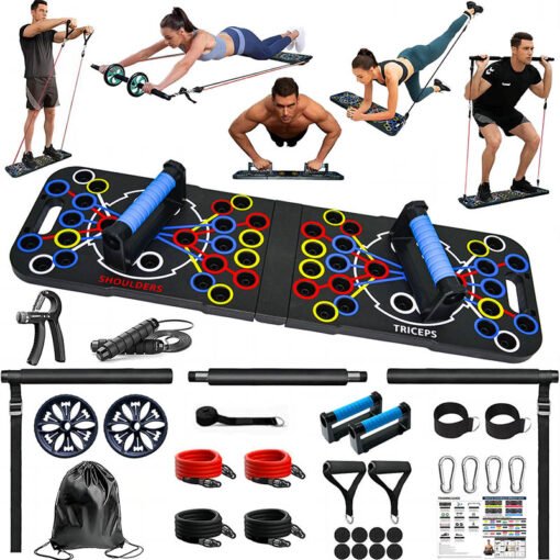 High quality Push up Board with Resistance Band (3)