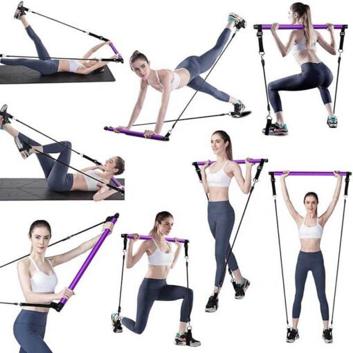 Pilates Bar Kit with Resistance Bands (6)