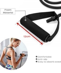 Single Resistance Band Exercise Tube with handle (6)