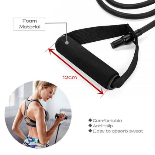 Single Resistance Band Exercise Tube with handle (6)