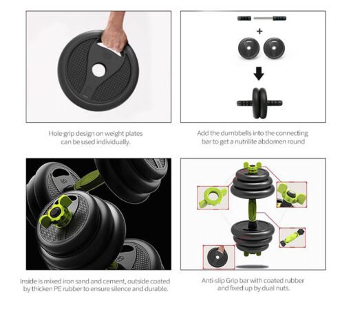 Wholesale Multi function Rubber Coated Dumbbell (1)