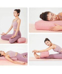 Yoga Bolster Pillow Premium Meditation Bolsters Supportive Rectangular Cushion (4)