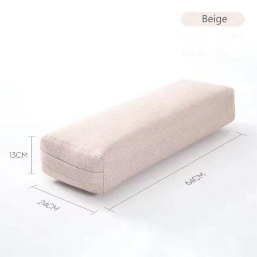 Yoga Bolster Pillow Premium Meditation Bolsters Supportive Rectangular Cushion (5)