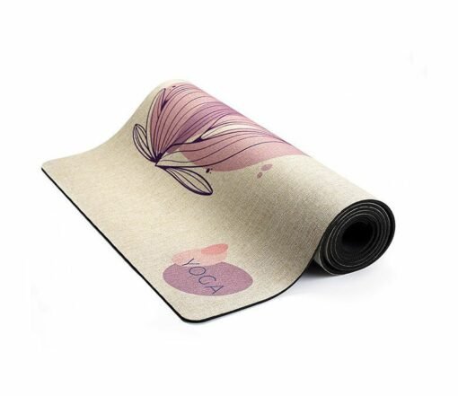 Natural Rubber+Linen Yoga Exercise Mat