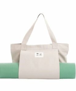 Canvas Totebag with Yoga Mat Carrier Pocket