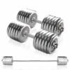 High-Quality Adjustable Weight Steel Dumbbell Barbell Combo Set