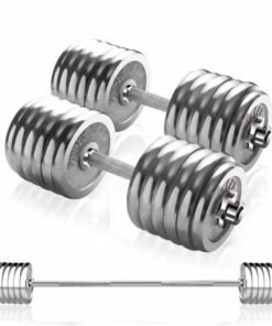 High-Quality Adjustable Weight Steel Dumbbell Barbell Combo Set