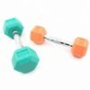 Colored Rubber Coated Hex Dumbbell(LB)