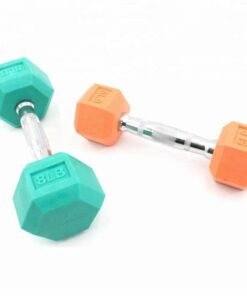 Colored Rubber Coated Hex Dumbbell(LB)