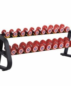 Captain America Style Round PU Dumbbells