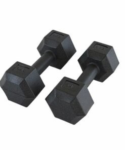 High-Quality One-piece Molded Hexagonal Rubber Dumbbell