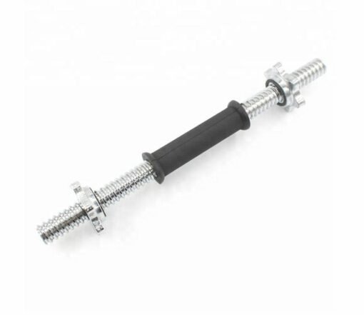 Threaded Rubber Handle Dumbbell Bar