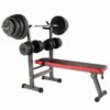 Multifunctional Foldable Workout Bench Set with Dumbbell Barbell Rack