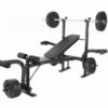 Multifunctional Foldable Workout Bench Set with Dumbbell Barbell Rack