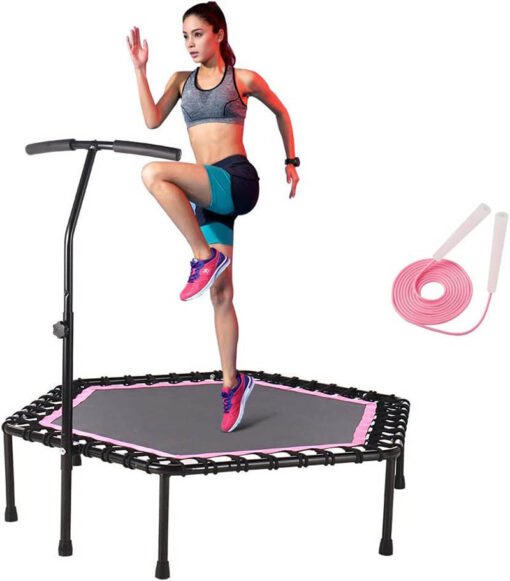 48 inch hexagonal elastic rope trampoline - Gofitstrength