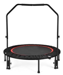 Foldable Mini Trampoline with Adjustable Foam Handle (4)